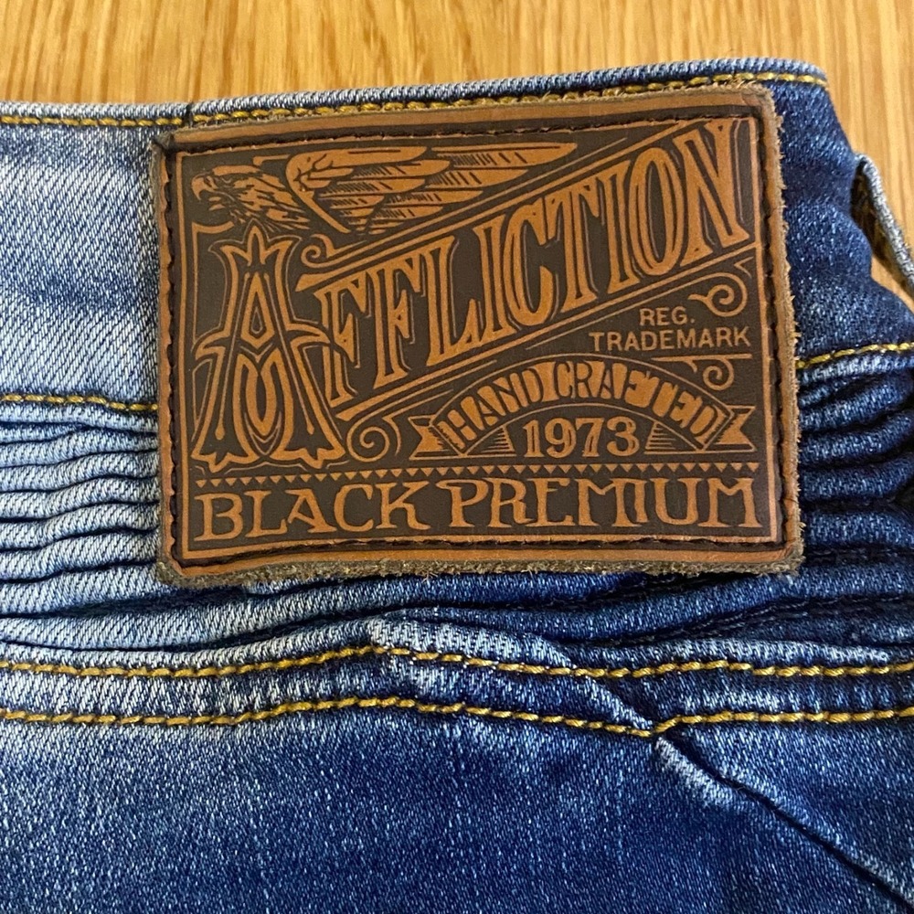 Affliction Raquel Skinny Women's Jeans Size 28 Ankle zipper embellished design‎ - Picture 8 of 15